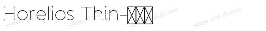 Horelios Thin字体转换